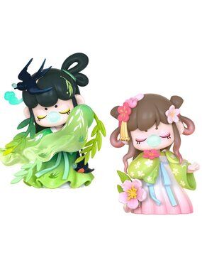 Nanci Chinese Poetry Dancing Willow 万条垂下绿丝绦 + Peach Blossom 人面桃花相映红 Bundle